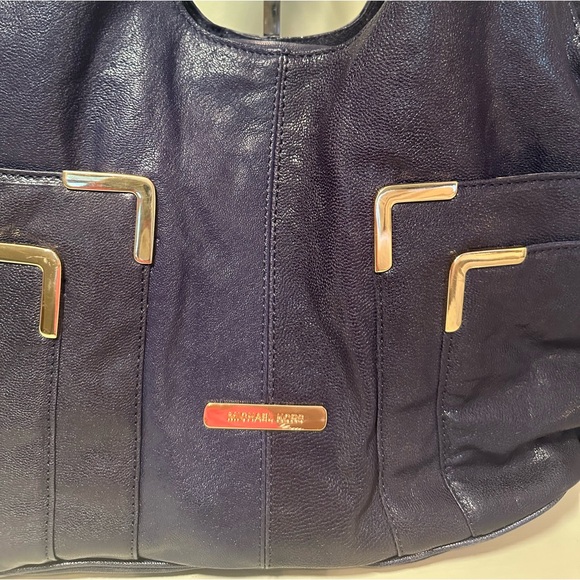 Michael Kors purple-blue large leather shoulder bag - Picture 2 of 10